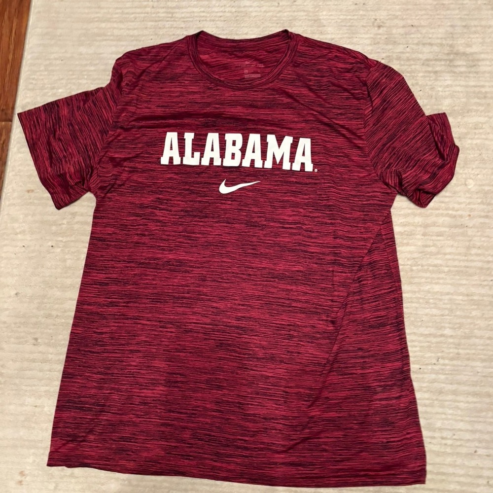 Nike Alabama Crimson Tide Mens XL Dri-FIT Space Dye Performance T-Shirt Maroon
